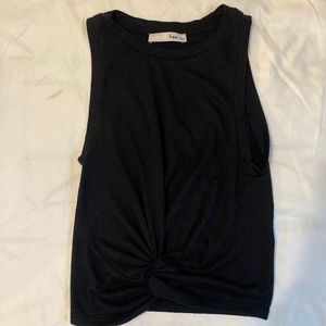 Like New Aritzia Wilfred Free Black Tank with Front Twist - Size Small